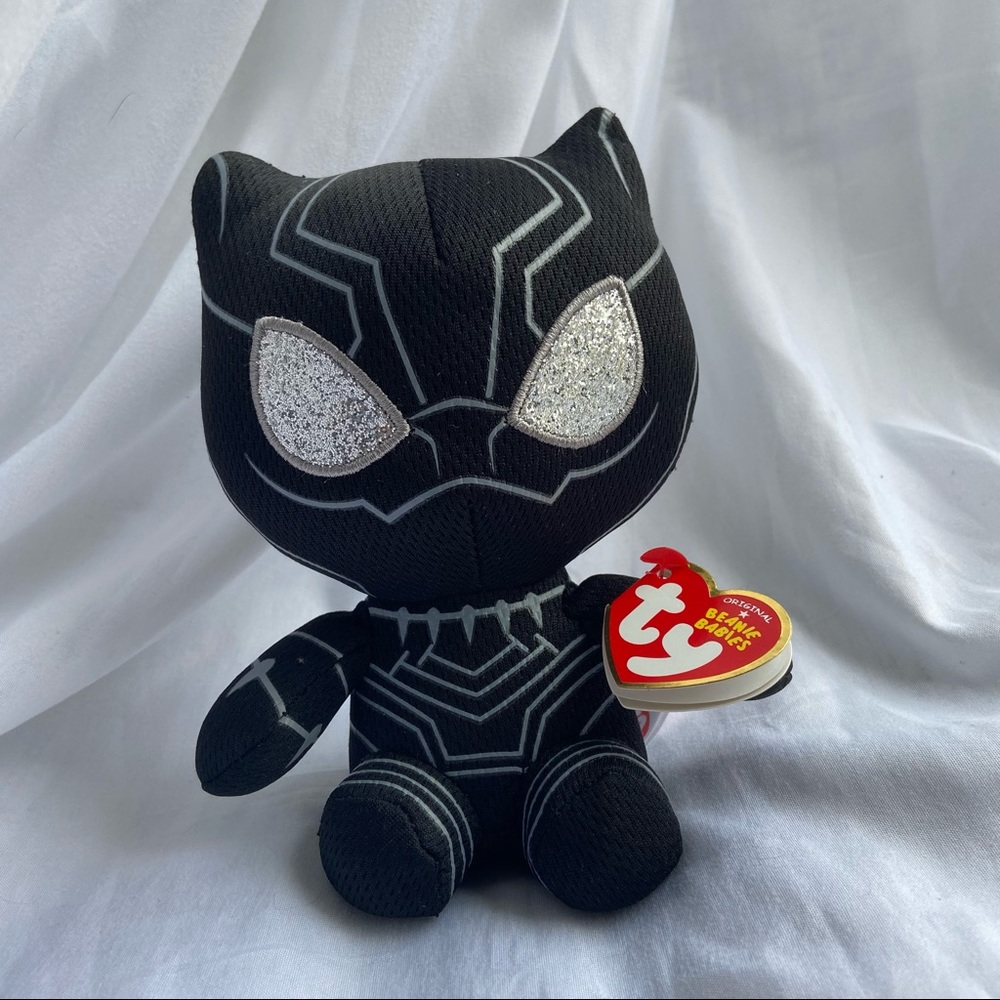 Marvel x Beanie Baby Black Panther stuffie